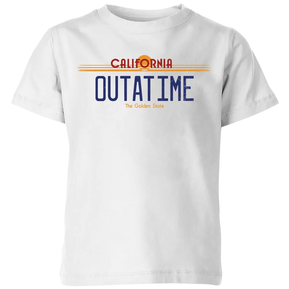 Back To The Future Outatime Plate Kids' T-Shirt - White - 7-8 Years Image 1