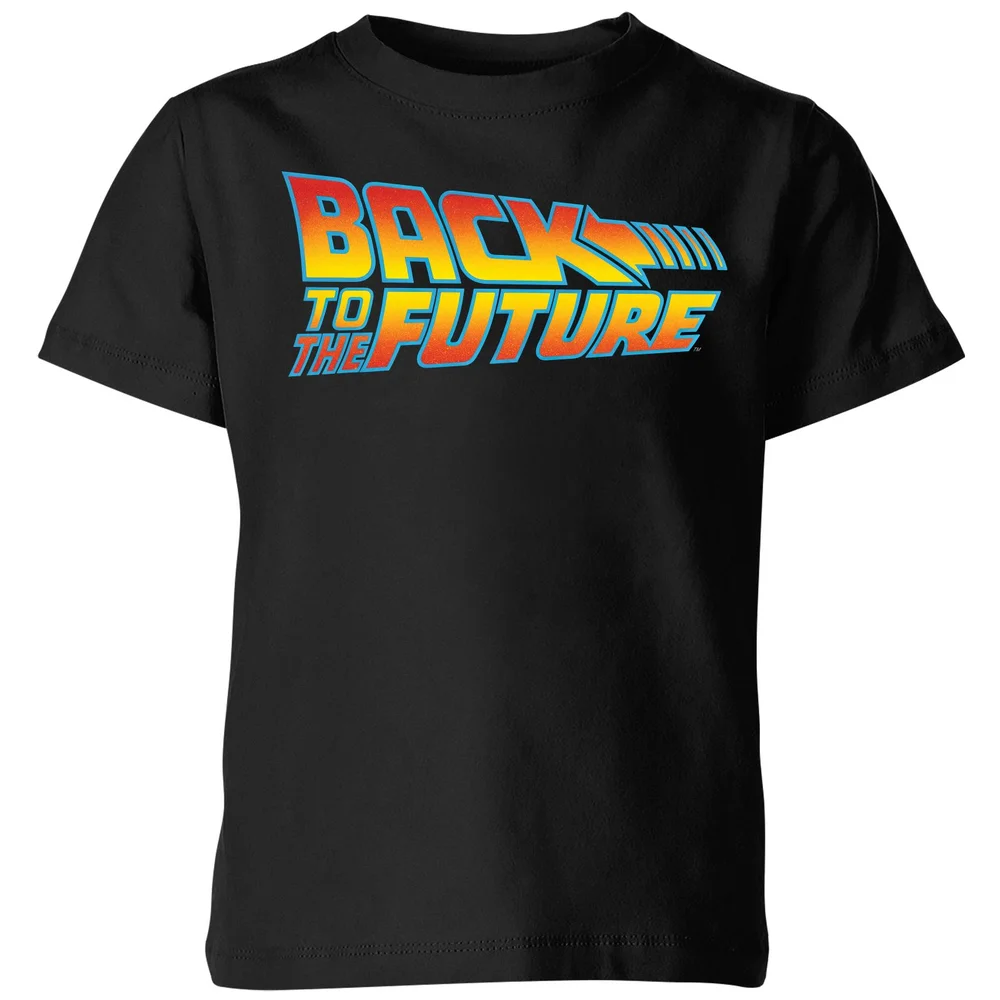 Back To The Future Classic Logo Kids' T-Shirt - Black - 3-4 Years Image 1