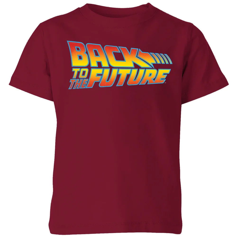 Back To The Future Classic Logo Kids' T-Shirt - Burgundy - 3-4 Years Image 1