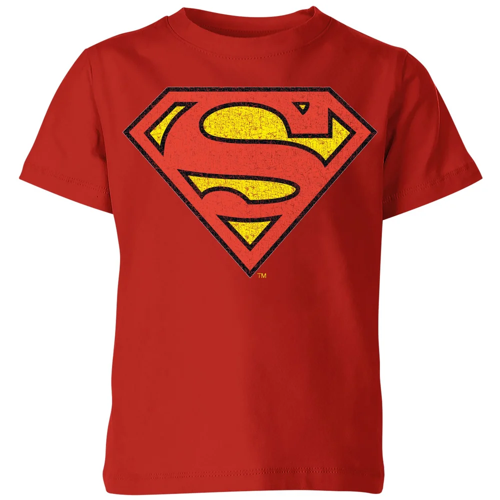 Official Superman Crackle Logo Kids' T-Shirt - Red - 3-4 Years Image 1