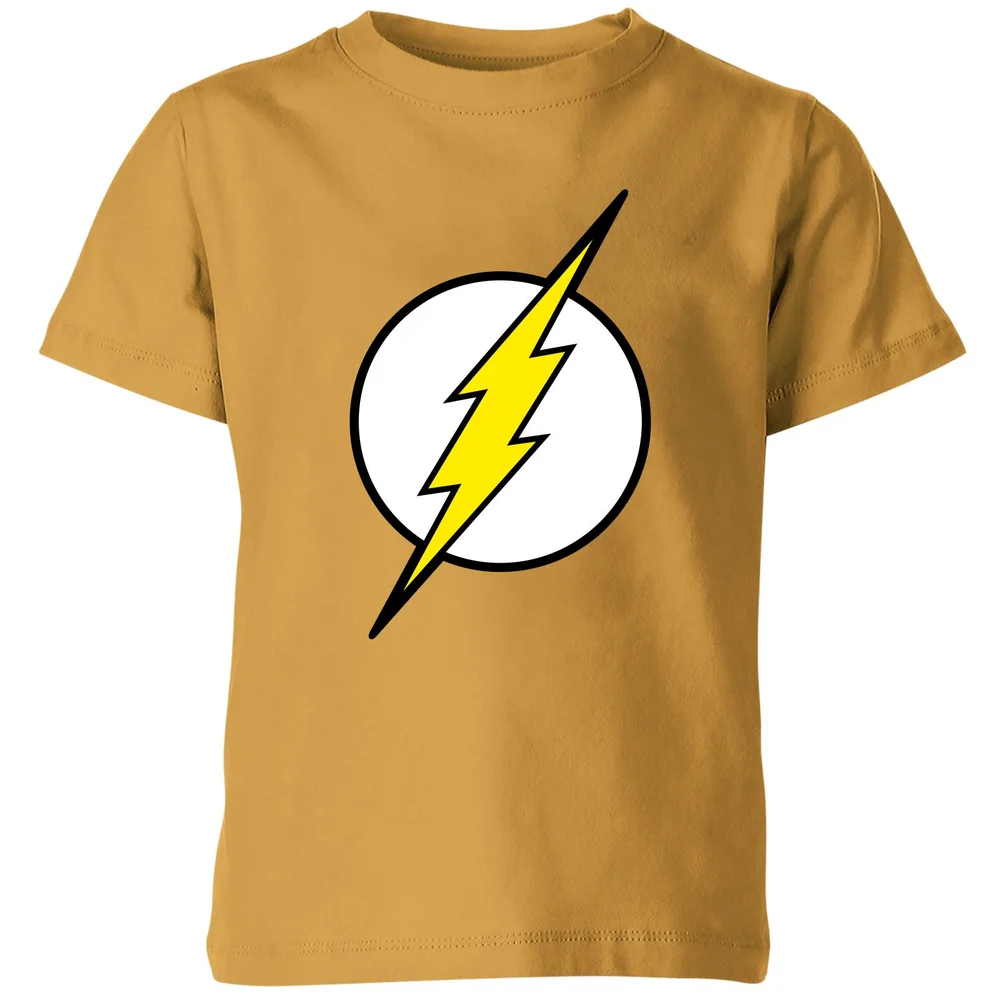 Justice League Flash Logo Kids' T-Shirt - Mustard - 3-4 Years Image 1
