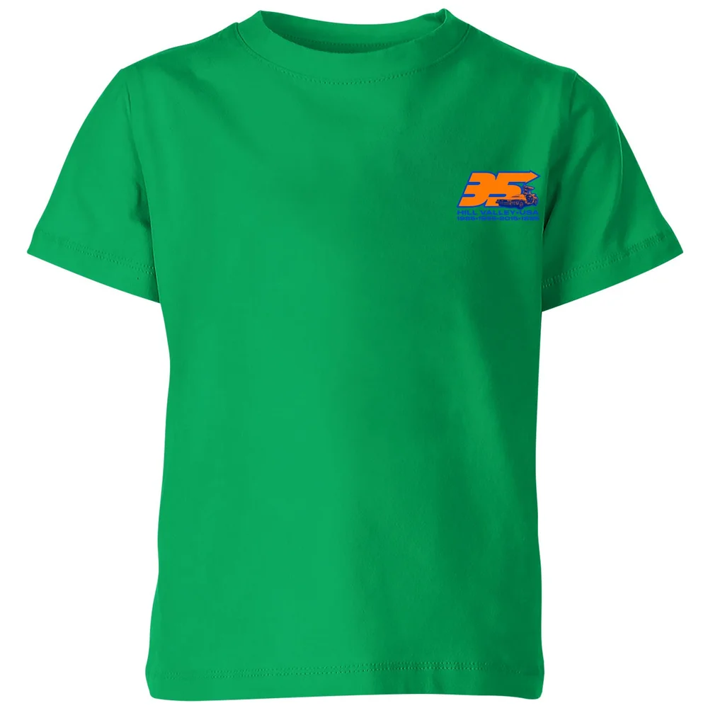 Back To The Future 35 Hill Valley Front Kids' T-Shirt - Green - 3-4 Years Image 1