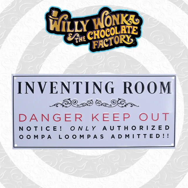 Fanattik Willy Wonka Scaled Replica Metal Sign