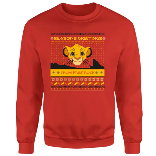 Disney Pride Rock Christmas Jumper - Red