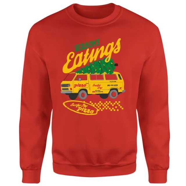 Stranger Things Season's Eatings Christmas Jumper - Red