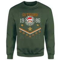 Stranger Things Christmas Go Tigers! Christmas Jumper - Green