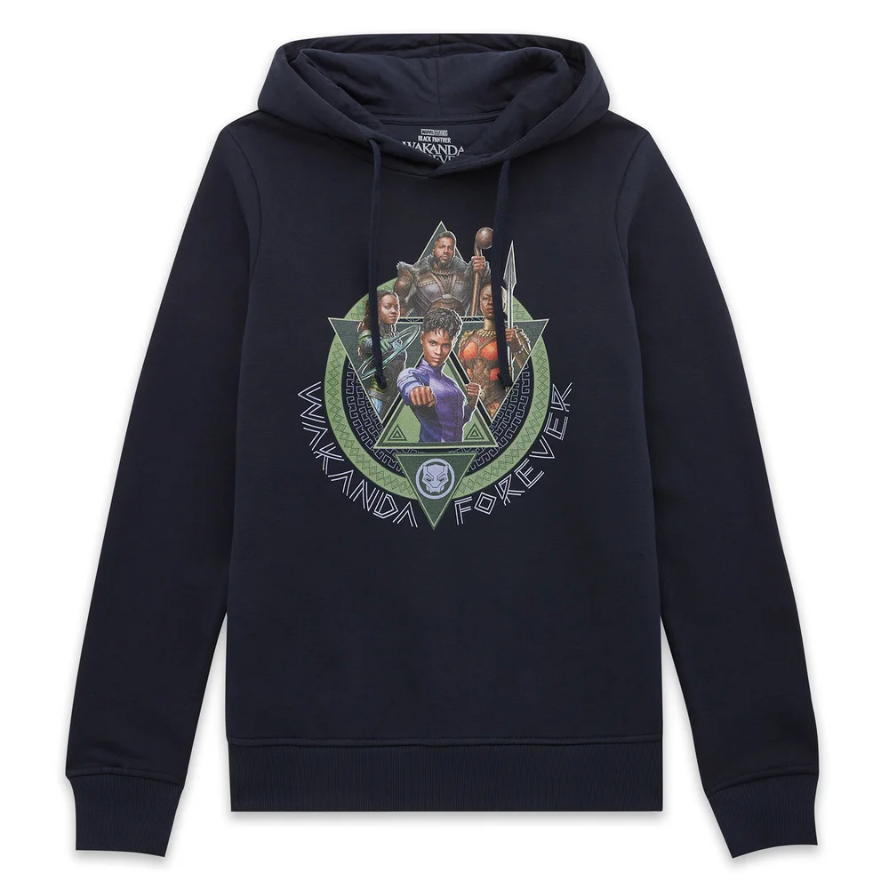 Wakanda Forever Characters Composition Hoodie - Navy - S Image 1