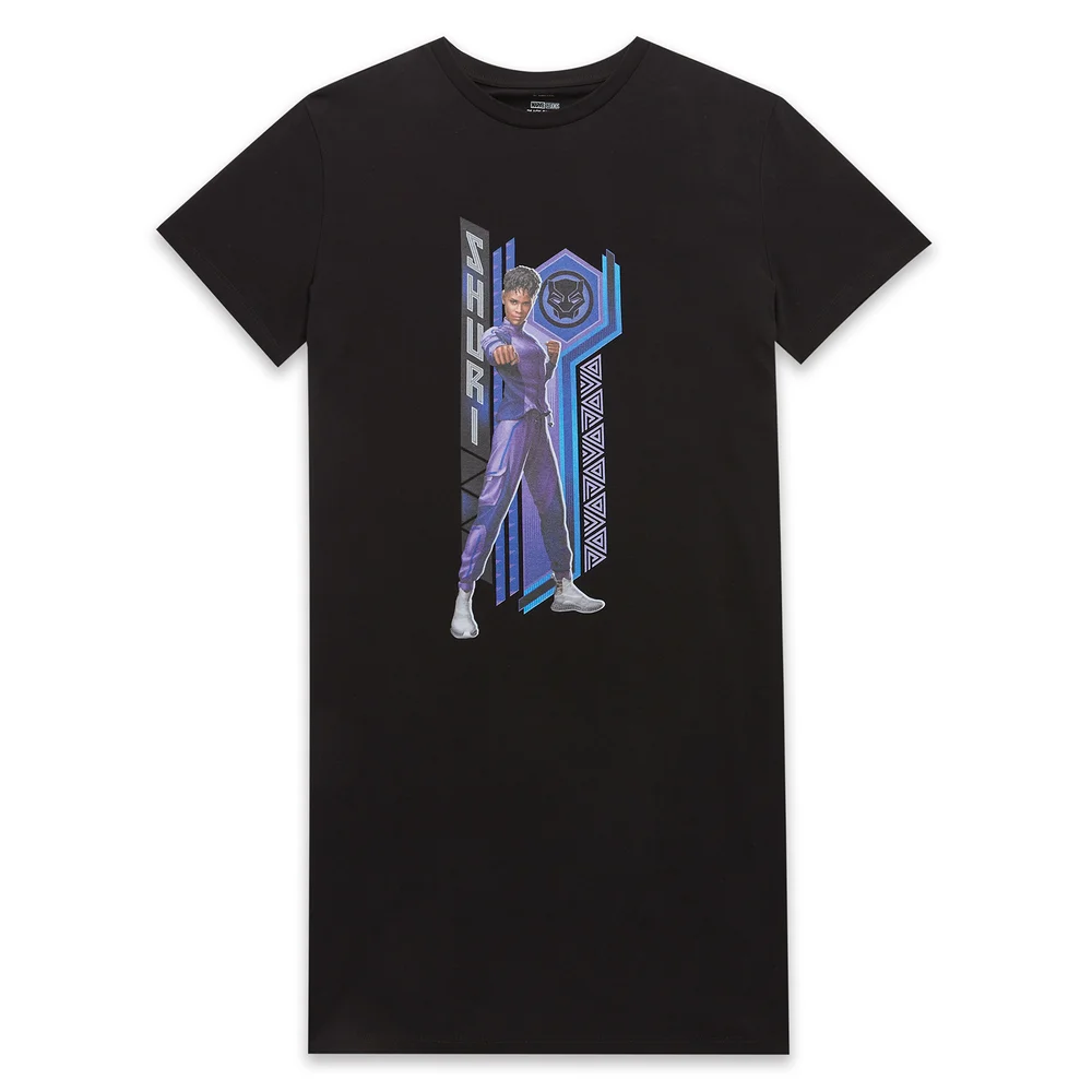 Wakanda Forever Shuri Women's T-Shirt Dress - Black - L - Black Image 1