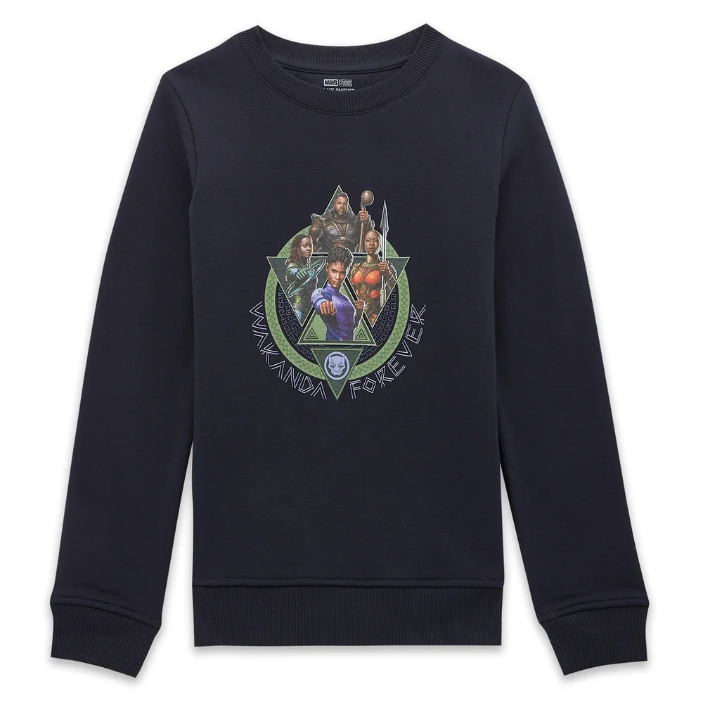 Wakanda Forever Characters Composition Kids' Sweatshirt - Navy - 3-4 Years Image 1