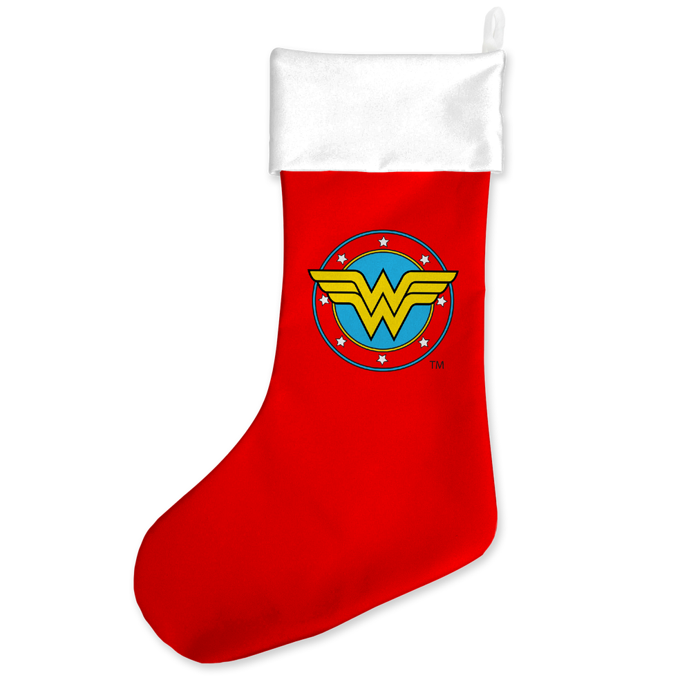 Wonder Woman Comic Logo Christmas Stocking Image 1