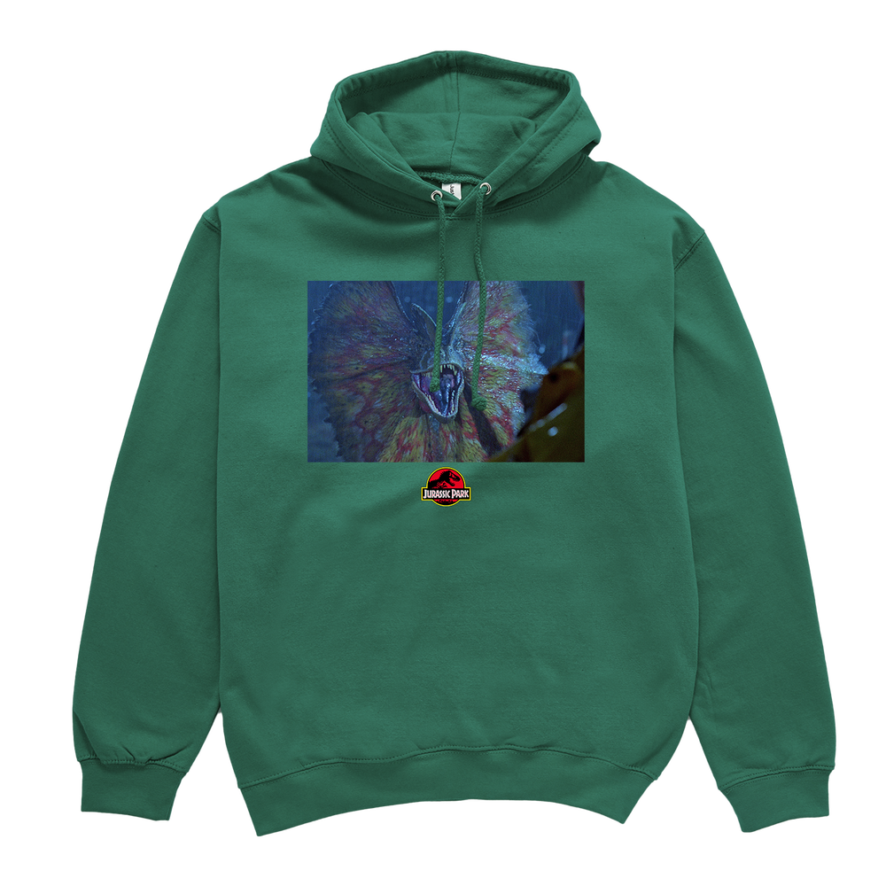 Jurassic Park Dilophosaurus Hoodie - Green - S Image 1