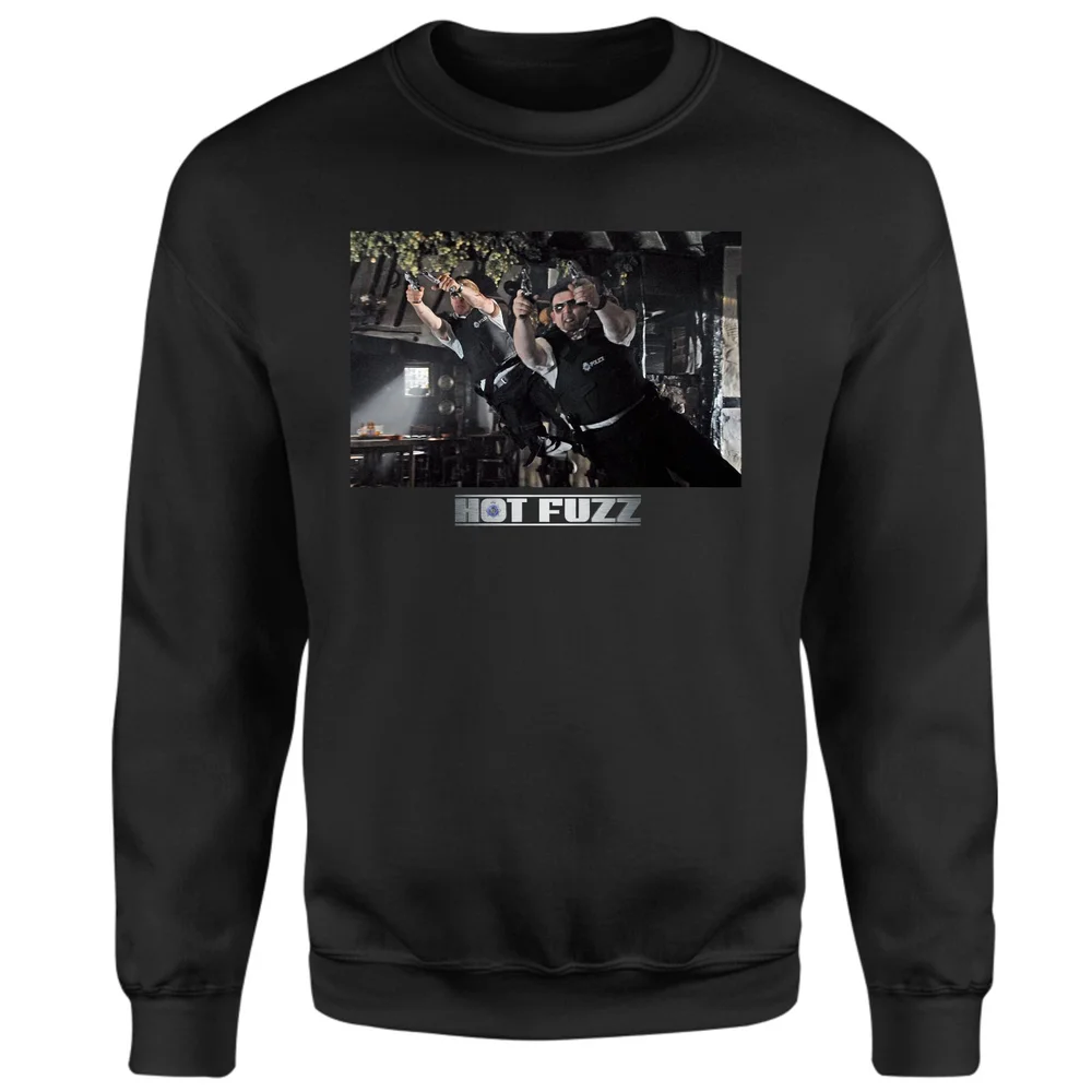 Hot Fuzz Pub Scene Sweatshirt - Black - S Image 1