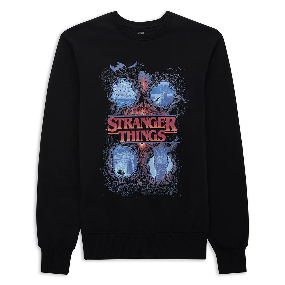 Stranger Things x Alex Hovey Four Seasons Sweatshirt - Black - S Image 1