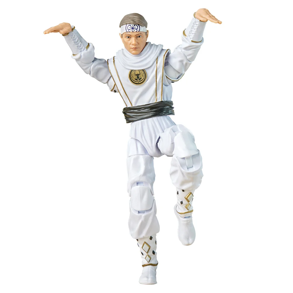 Hasbro Power Rangers Lightning Collection Mighty Morphin X Cobra Kai Daniel LaRusso White Crane Ranger Action Figure Image 1