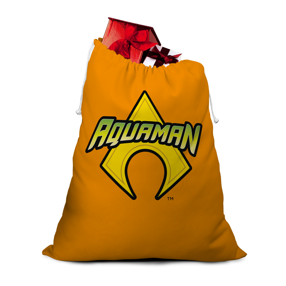 Aquaman Logo Christmas Santa Sack Image 1