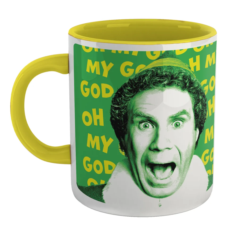Elf Oh My God! Santa's Coming! Mug - Yellow Image 1