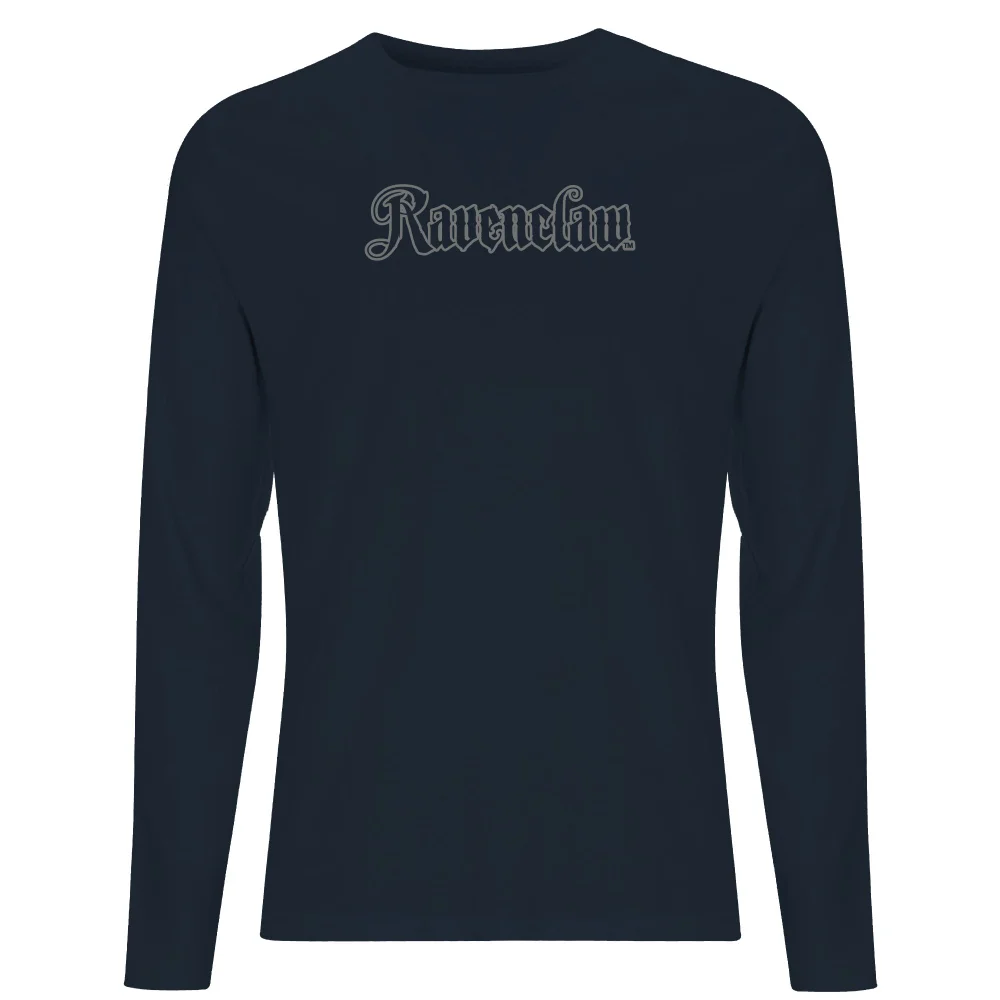 Harry Potter Ravenclaw Script Unisex Long Sleeve T-Shirt - Navy - S Image 1