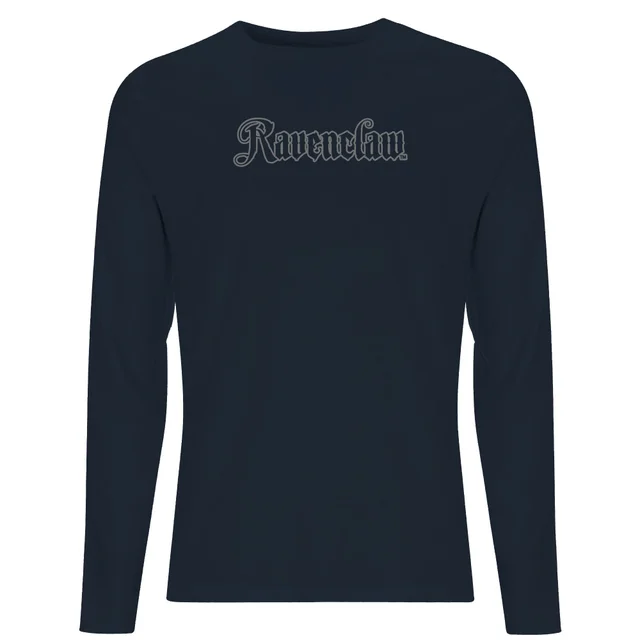 Harry Potter Ravenclaw Script Unisex Long Sleeve T-Shirt - Navy