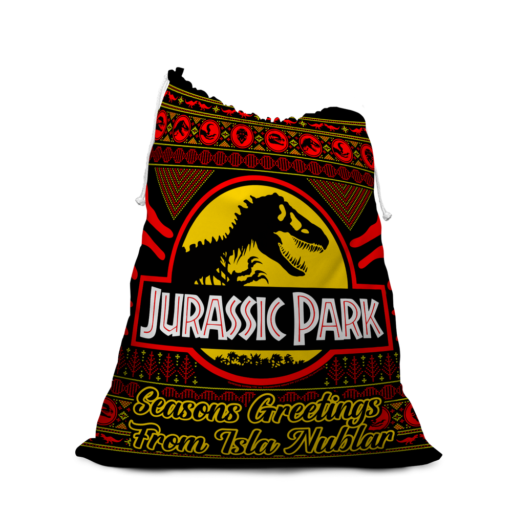 Seasons Greetings From Isla Nublar Christmas Santa Sack Image 1