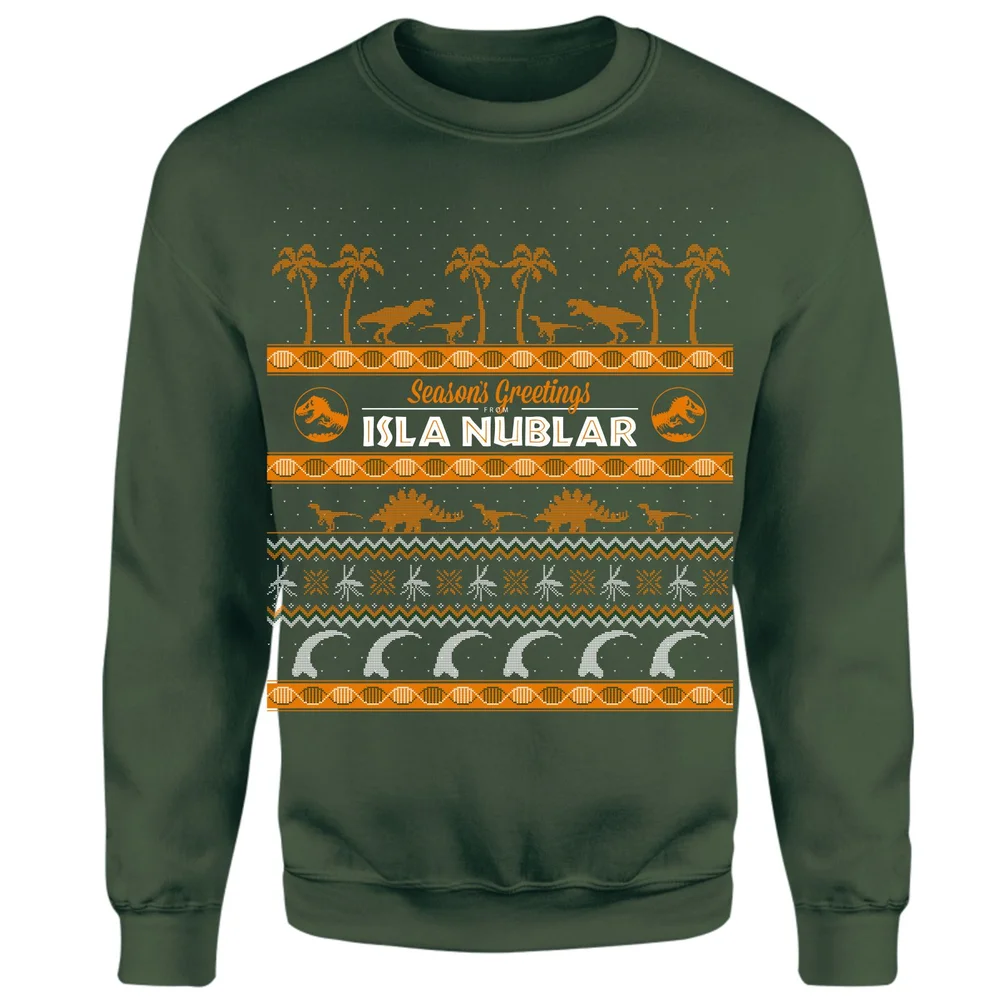 Seasons Greetings From Isla Nublar Sweatshirt - Green - S Image 1