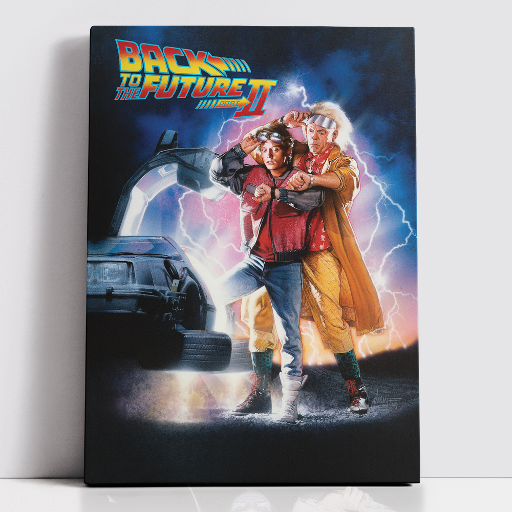 Decorsome x Back To The Future Part Two Classic Poster Rectangular Canvas - 12x18 inch Image 1