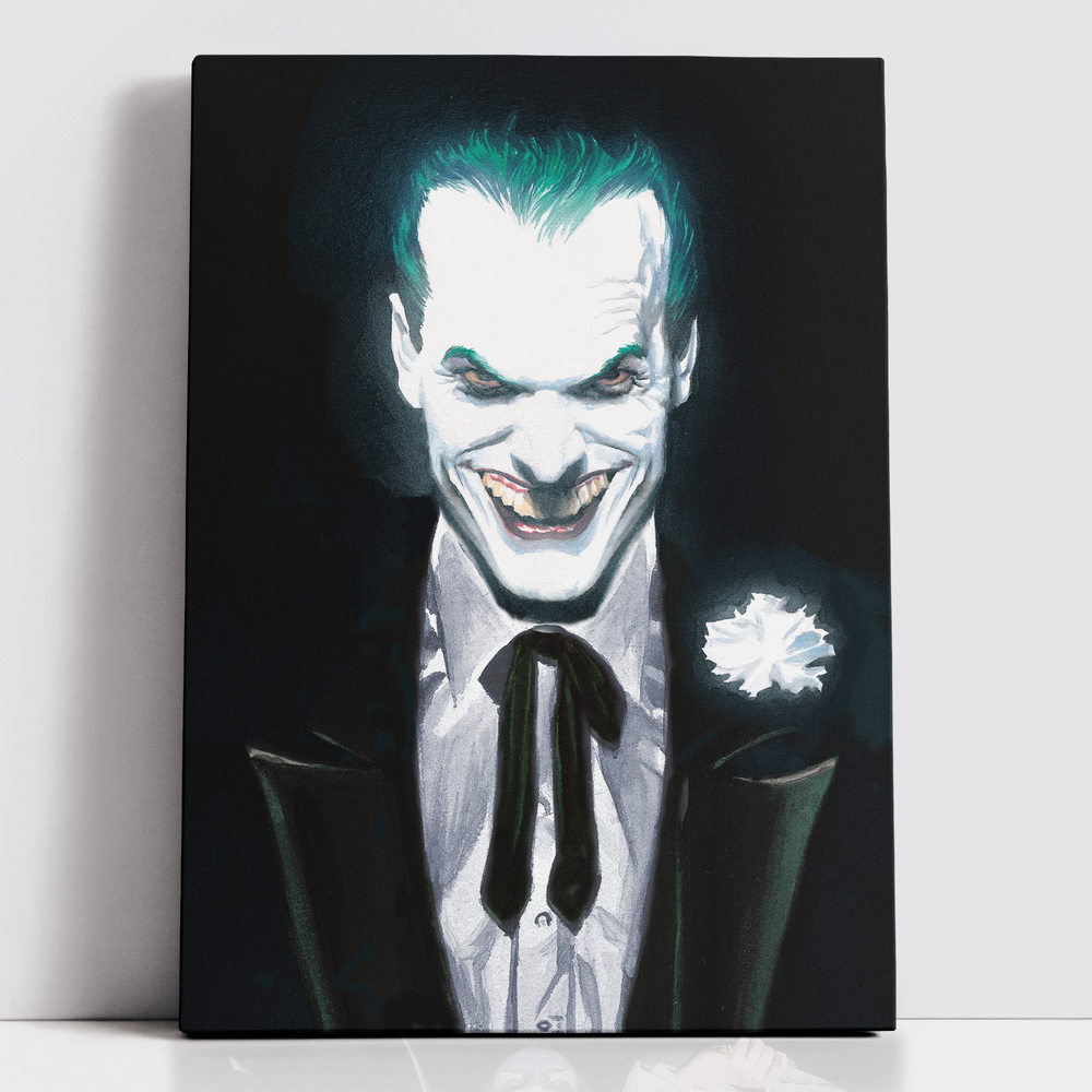 Decorsome x Batman Alex Ross - The Joker Rectangular Canvas - 12x18 inch Image 1