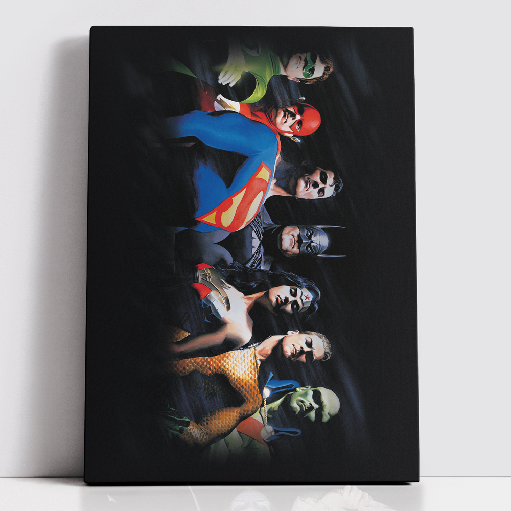 Decorsome x Justice League Core Justice League Rectangular Canvas - 12x18 inch Image 1