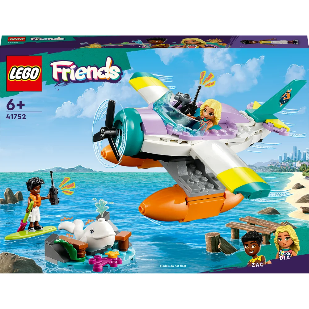 LEGO Friends: Sea Rescue Plane Toy with Whale Figure (41752) Image 1