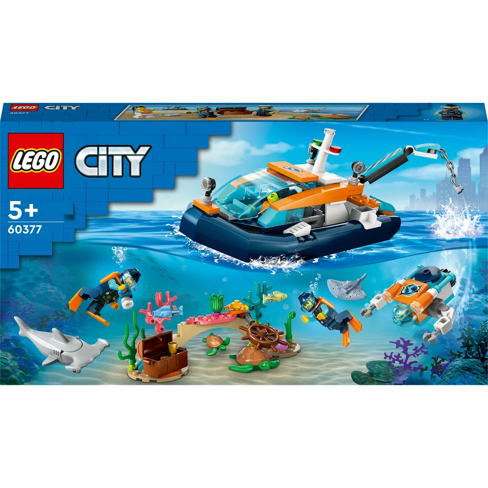 LEGO City: Explorer Diving Boat Set with Submarine Toy (60377) Image 1