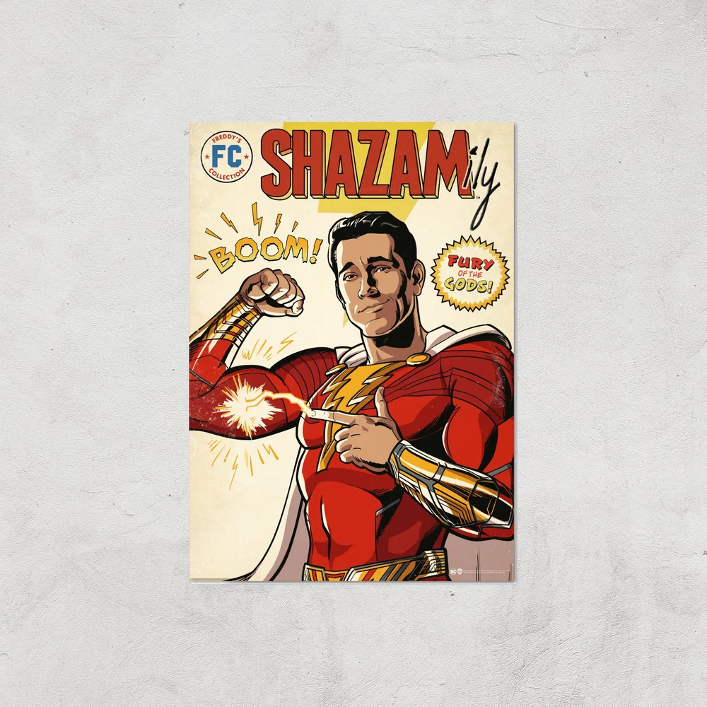 Shazam! Fury of the Gods Shazamily Giclee Art Print - A4 - Print Only Image 1