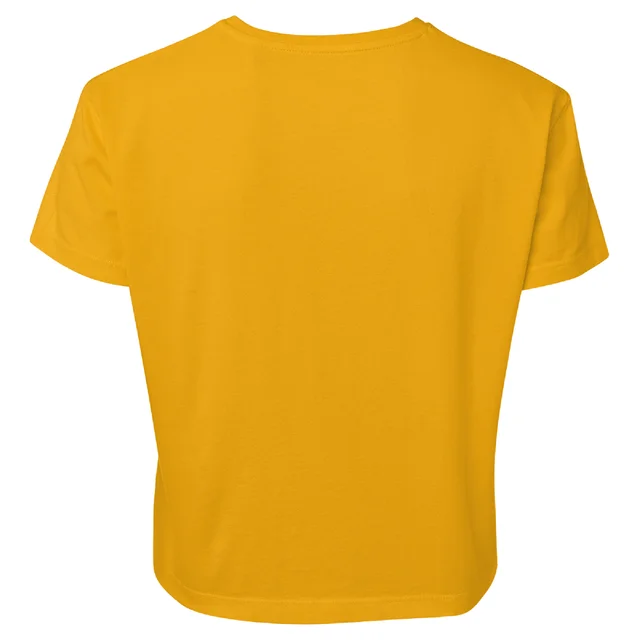 The Simpsons Simpsonic Women's Cropped T-Shirt - Mustard