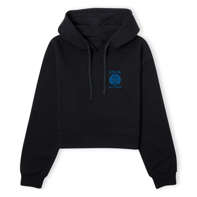 Alien USS Sulaco Women's Cropped Hoodie - Black