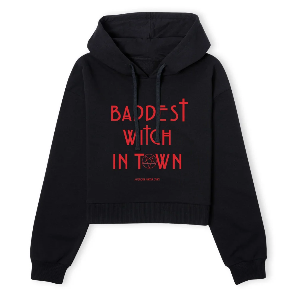 American Horror Story Baddest Witch In Town Women's Cropped Hoodie - Black - XS - Black Image 1