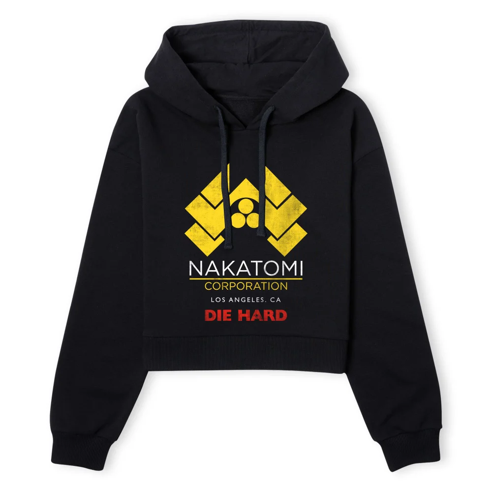 Die Hard Nakatomi Corp Women's Cropped Hoodie - Black - XS - Black Image 1