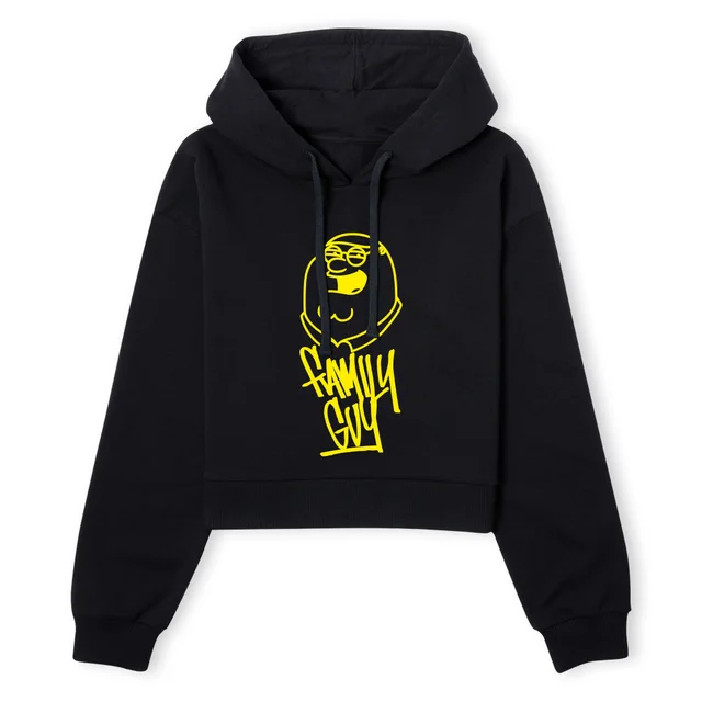 Family Guy Yellow Pete Women's Cropped Hoodie - Black