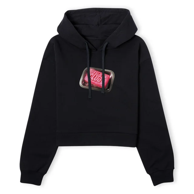 Fight Club Soap Dish Women's Cropped Hoodie - Black