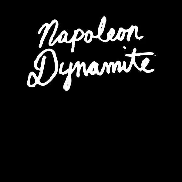 Napoleon Dynamite Script Logo Women's Cropped Hoodie - Black
