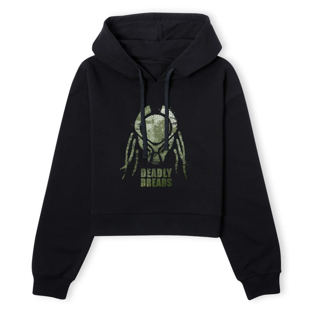 Predator Deadly Dreads Women's Cropped Hoodie - Black - XS - Black Image 1