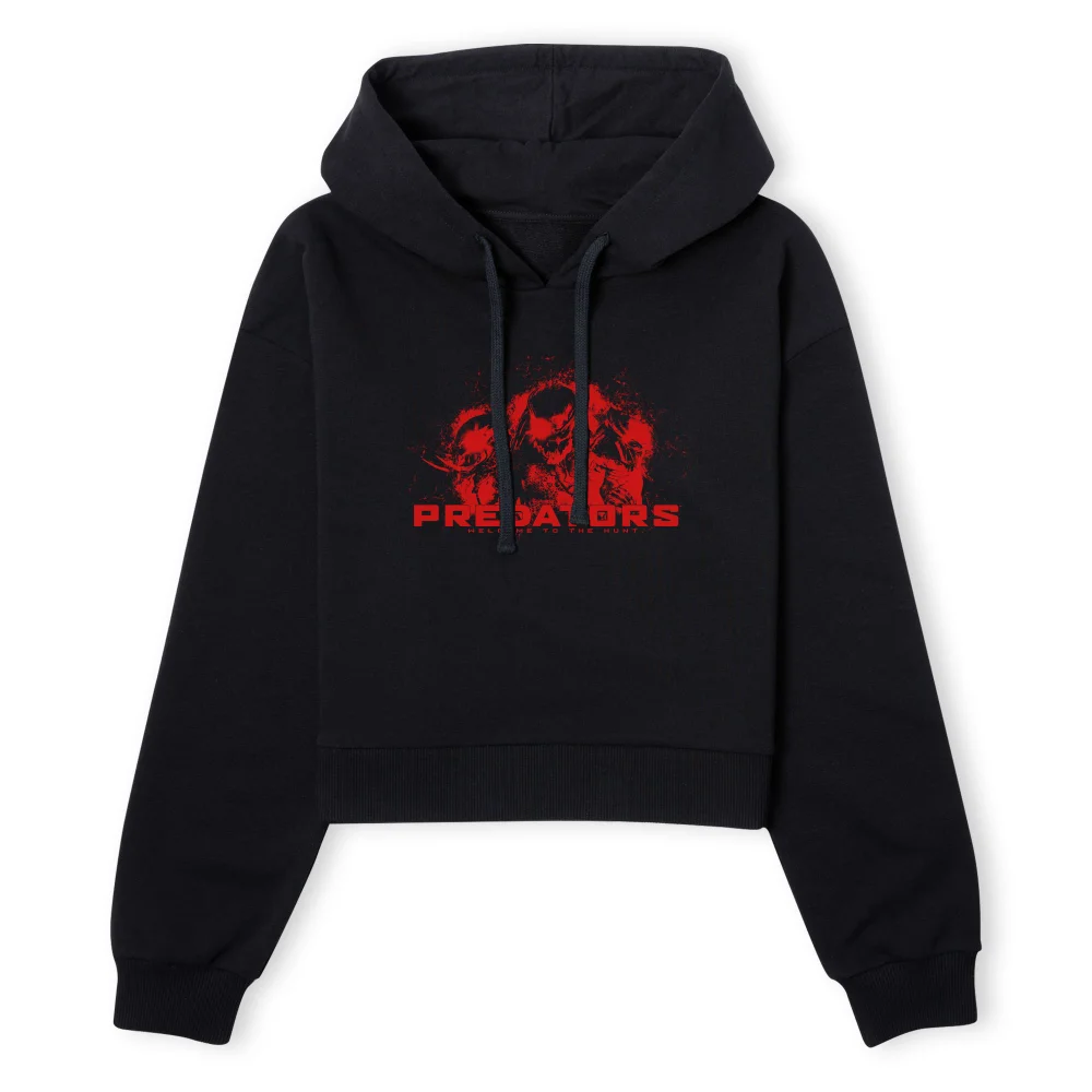 Predator Welcome To The Hunt Women's Cropped Hoodie - Black - XS - Black Image 1