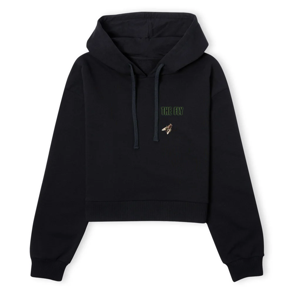 The Fly Giant Fly Women's Cropped Hoodie - Black - XS - Black Image 1