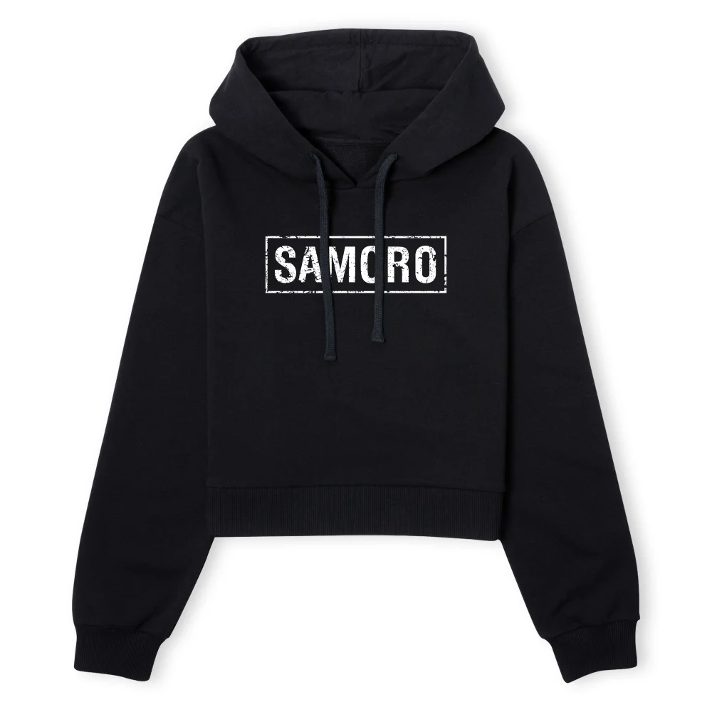 Sons of Anarchy SAMCRO Box Women's Cropped Hoodie - Black - XS - Black Image 1