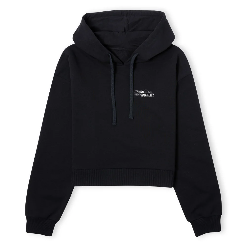 Sons of Anarchy Redwood Pocket Women's Cropped Hoodie - Black - XS - Black Image 1