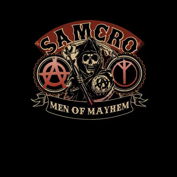 Sons of Anarchy Men Of Mayhem Women's Cropped Hoodie - Black