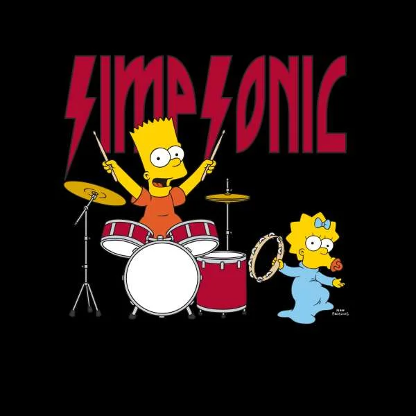 The Simpsons Simpsonic Women's Cropped Hoodie - Black