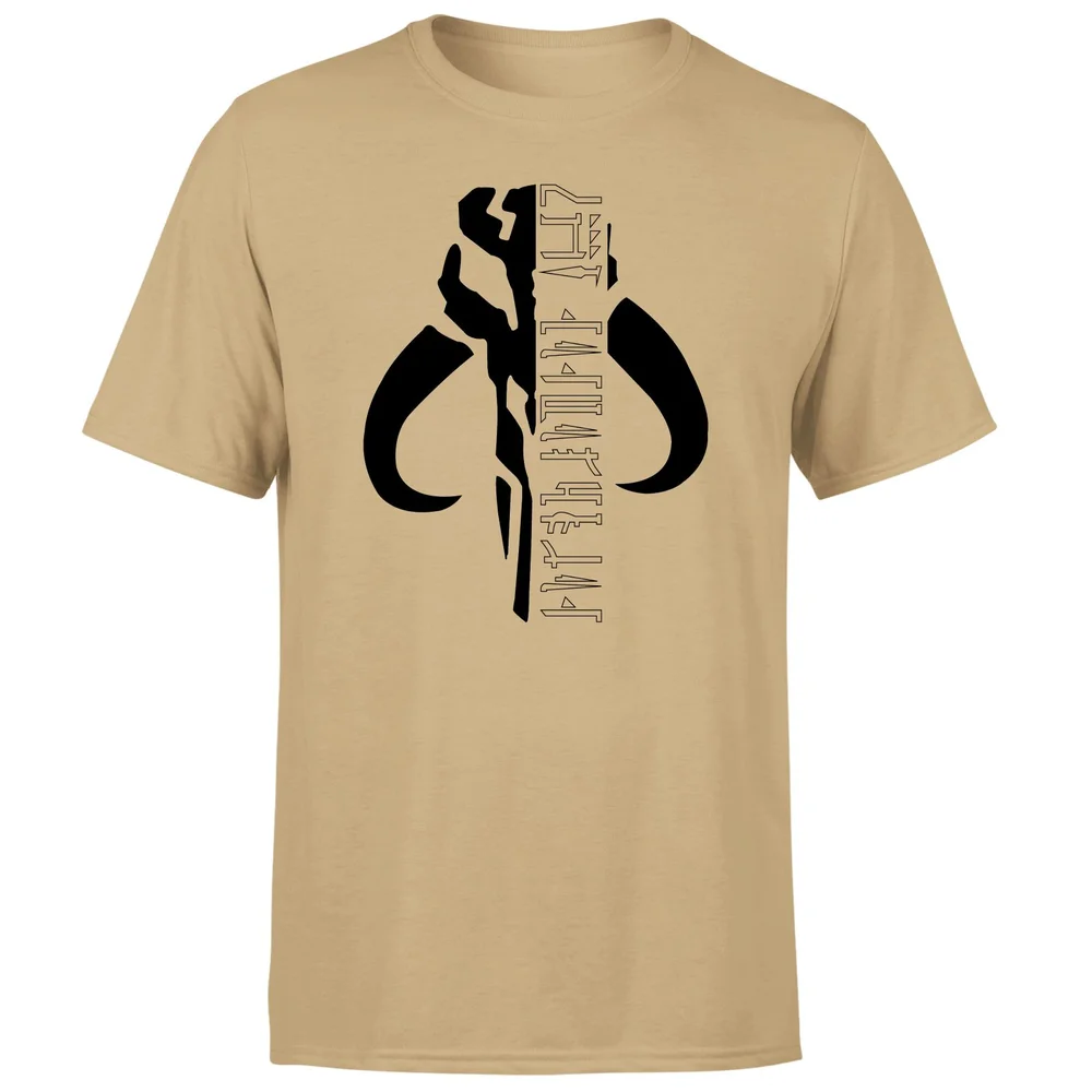 Star Wars The Mandalorian Mando Badge Men's T-Shirt - Tan - S Image 1