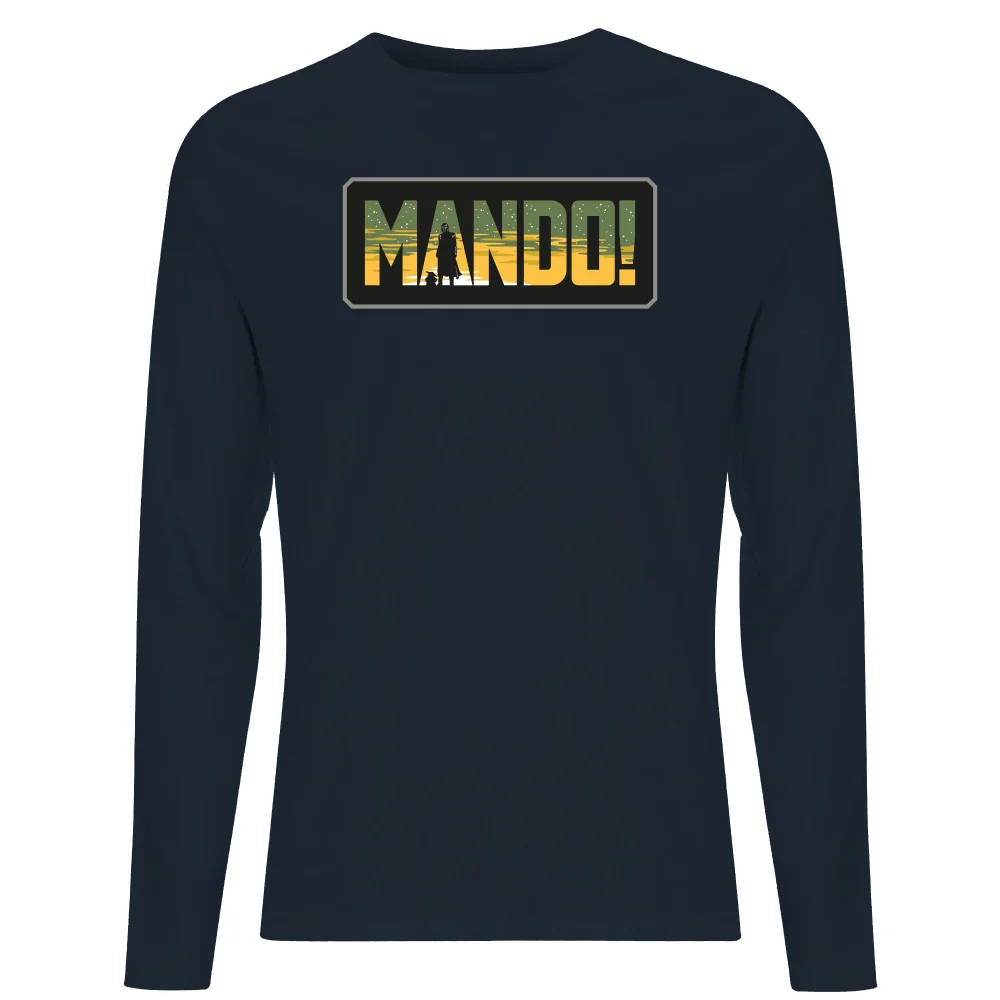 Star Wars The Mandalorian Mando! Men's Long Sleeve T-Shirt - Navy - S Image 1