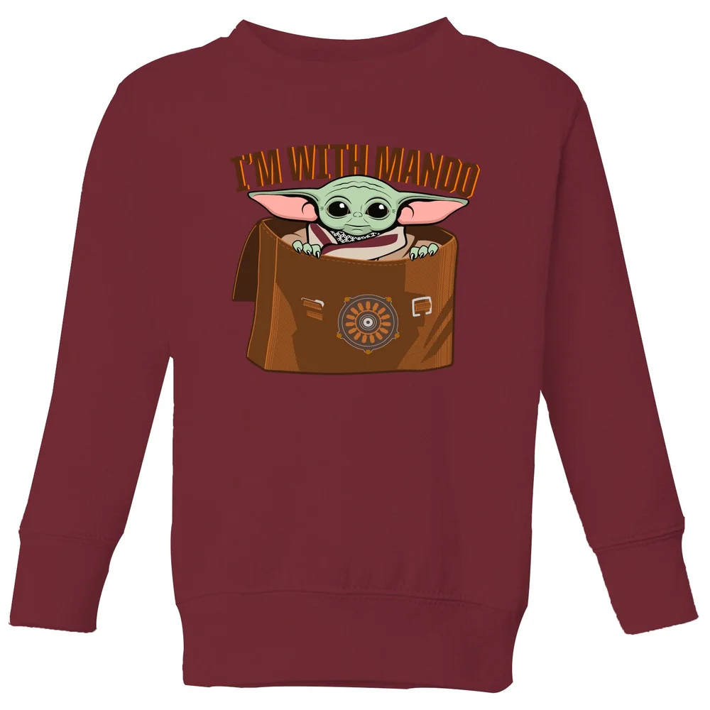 Star Wars The Mandalorian I'm With Mando Kids' Sweatshirt - Burgundy - 3-4 Years Image 1