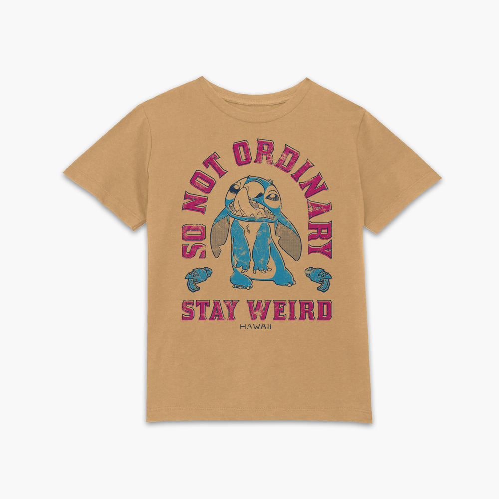 Lilo & Stitch Stay Weird Kids' T-Shirt - Tan - 3-4 Years - Tan Image 1