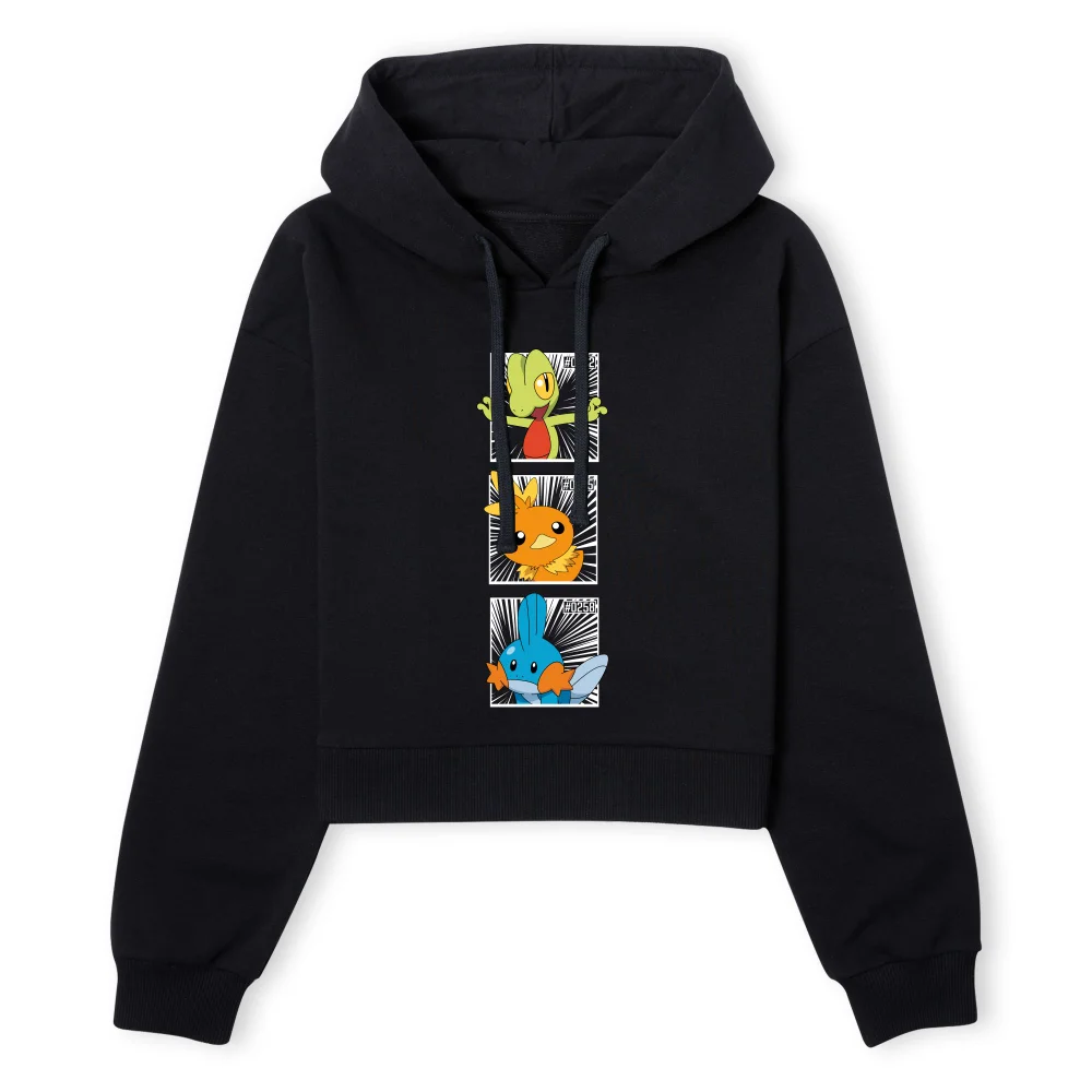 Pokemon Generation 3 Intro Women's Cropped Hoodie - Black - XS Image 1
