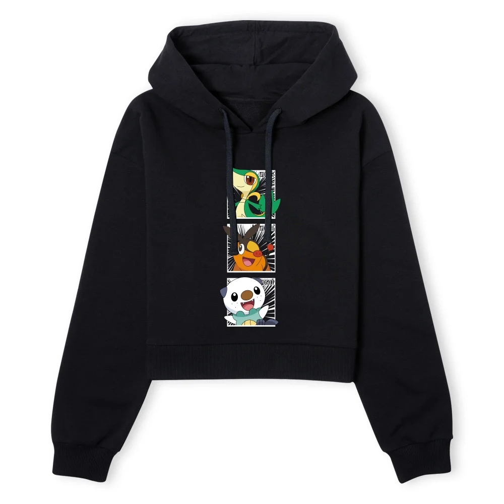 Pokemon Generation 5 Intro Women's Cropped Hoodie - Black - XS Image 1